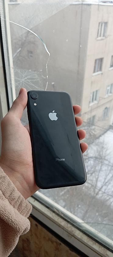 ТВ и видео: IPhone Xr, Б/у, 128 ГБ, Черный, Чехол, 100 % — 1