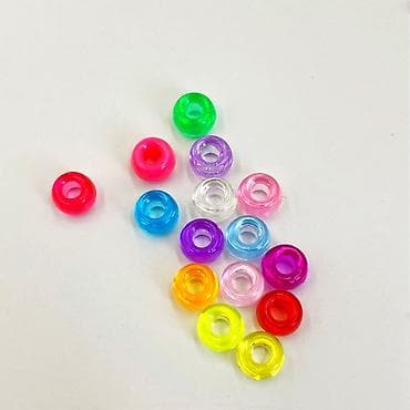 акриловые: Бусинки / шармы акриловые евробусины "Бочонок" для изготовления — 1