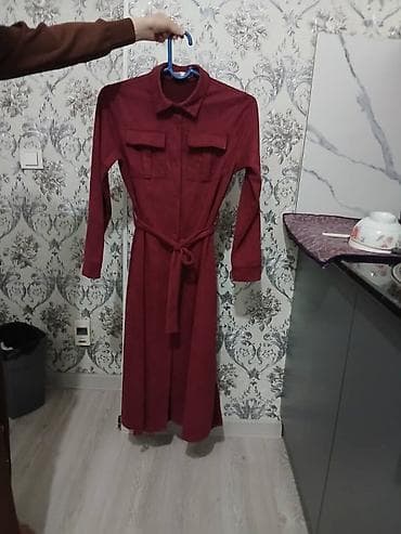 Аксессуарлар: 1) двойка шоколадного цвета - Длина миди - Застёжка на ряд — 4