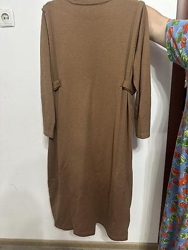 Повседневное платье, Осень-весна, Трикотаж, Прямое, XL, 2XL