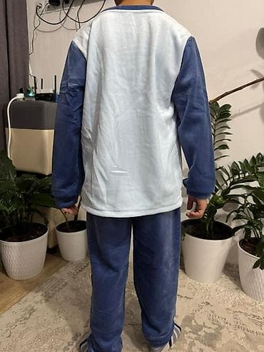 детские платья для девочек: Рубашка, цвет - Голубой, Новый — 10