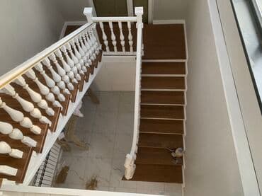 реставрация лестниц: Деревянная лестница Для дома, Бесплатная доставка, Вид дерева: Лиственница, Стиль: Классический — 5