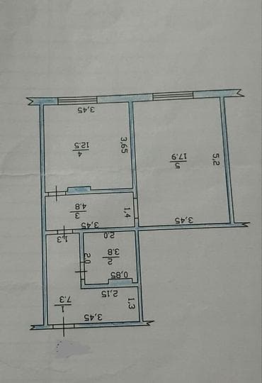 Недвижимость: 2 комнаты, 46 м², Индивидуалка, Восток-5 мкр Индивидуалка, 1 этаж, Косметический ремонт — 10