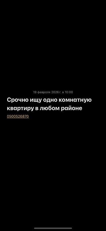 Срочно Ищу однокомнатную квартиру в аренду в любом районе города