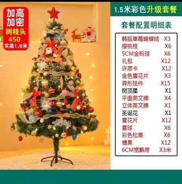 листья декоративные: Набор для украшения новогодней ёлки 1,5 м (золотая серия, обновлённая — 2