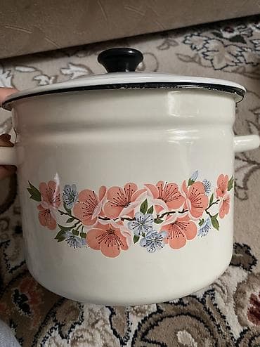 Посуда: Эмалированная Кастрюла,6 литр,состояние хорошее — 2