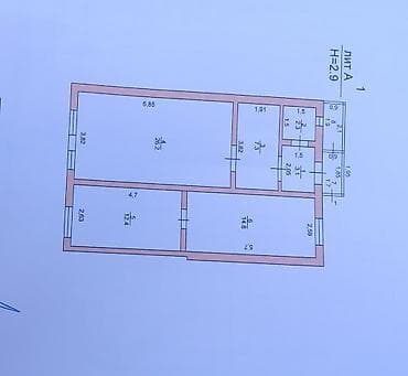 южные мкр: Продается 3 комнатный кирпичный дом 70 м2 в районе Т .Айтматова/ — 10
