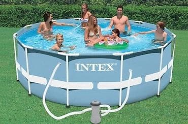 Спорт жана эс алуу: Каркасный бассейн Intex Prism Frame 366x122 см + фильтр-насос 3785 — 1