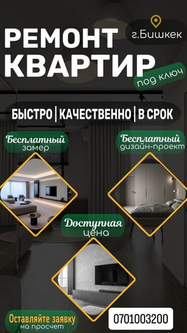Ремонт под ключ: Ремонт под ключ | Квартиры, Дома, Офисы Больше 6 лет опыта — 1