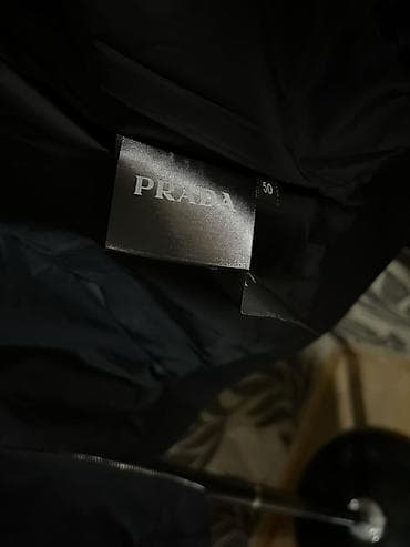 prada: Куртка на молнии Prada Milano, черная - Лаконичный дизайн: прямой — 8
