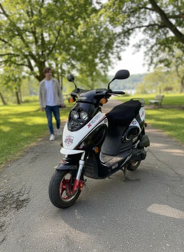 кофр на скутер: Тип скутера Ангел, 125 куб. см, Бензин, Б/у — 1