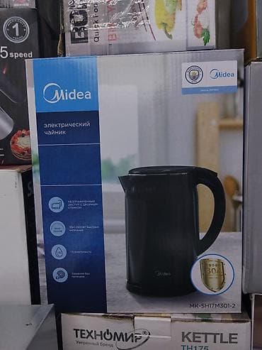 Техника и электроника: Электрический чайник Midea MK-SH17M301-2 - Объем: 1,5 л - Мощность — 1