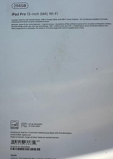 плоншеть: Планшет, Apple, память 256 ГБ, 13" - 14", Wi-Fi, Новый, Классический цвет - Черный — 2