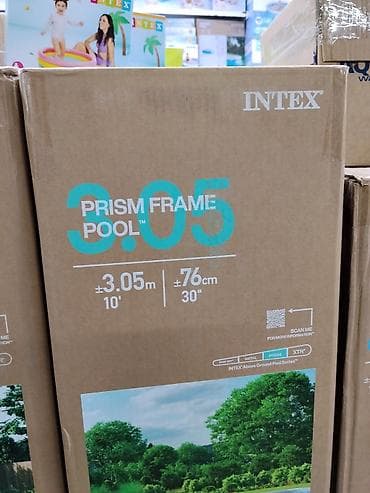 Каркасный бассейн Intex Prism Frame Pool 3.05 м - Серия: Intex Above at lalafo.kg Каркасный бассейн Intex Prism Frame Pool 3.05 м - Серия: Intex Above