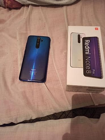 pixel 4a: Redmi, Redmi Note 8 Pro, Б/у, 128 ГБ, цвет - Синий, 2 SIM — 1