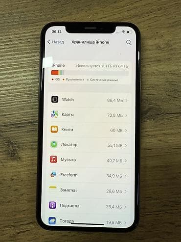 apple phone: IPhone 11 Pro, Б/у, 64 ГБ, Золотой, Коробка, 73 % — 3