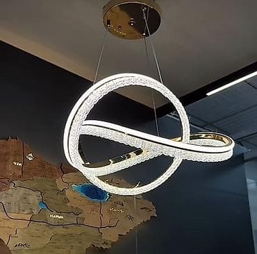 свет аренда: Дизайнерская подвесная LED-люстра - Форма: переплетенные — 2
