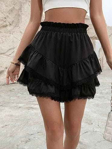 шорты двойка: Шорты, Юбка-шорты, Хлопок, Лето, S — 2