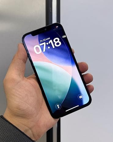 iphone 11 pro max: IPhone 12, Б/у, 64 ГБ, Синий, Защитное стекло, Чехол, В рассрочку, 82 % — 2