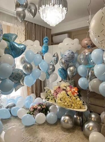 купить гелевый балон для шаров: Геливые шары Шарики на заказ Выписка из роддома День рождения Юбилей — 8