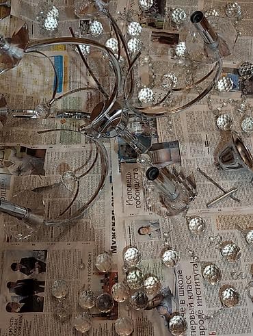 пятирожковая люстра: Люстра пятирожковая хрустальная б/у. Позвоните — 5