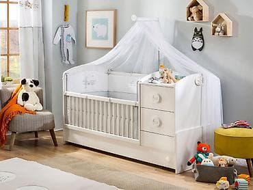 Детская кровать трансформер, Другой тип, цвет - Белый — 1