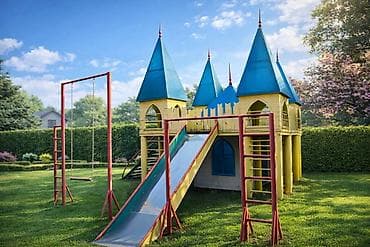 Детская горка Для улицы, Дерево