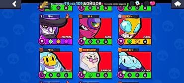 Техника жана электроника: Игровой аккаунт Brawl Stars - Открыто 74 из 101 бойцов - На счету 24 — 8