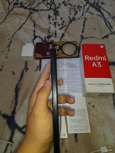 iphone x max: Redmi, Redmi A3, Б/у, 64 ГБ, цвет - Черный, 2 SIM — 3