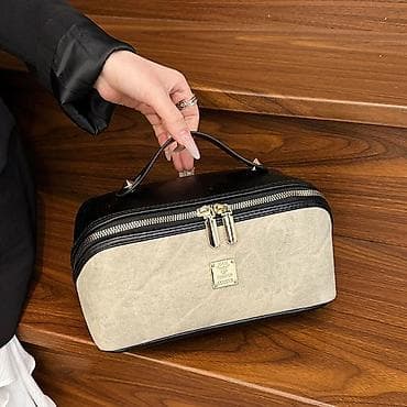 Кол сааттар: Косметика салчу баштык, Материалы: Эко булгаары, Аялдарга, Жаңы — 2