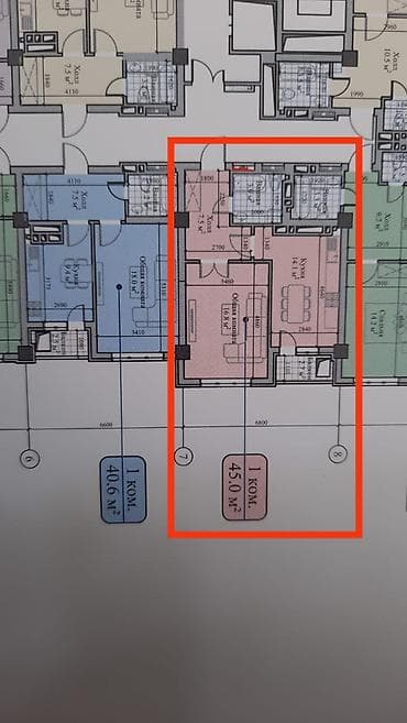 1: 1 комната, 45 м², Технопарк Элитка, 12 этаж, ПСО (под самоотделку) — 2