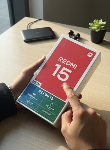 Redmi, Redmi 15, Новый, 128 ГБ, цвет - Черный, 2 SIM