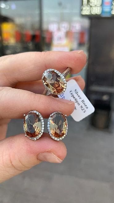 real techniques: Комплект ювелирных украшений из серебра 925 пробы Silver Roza: кольцо — 1