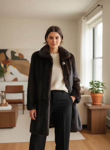 брендовая мужская одежда бишкек: Шуба, Норка, Длинная модель — 2