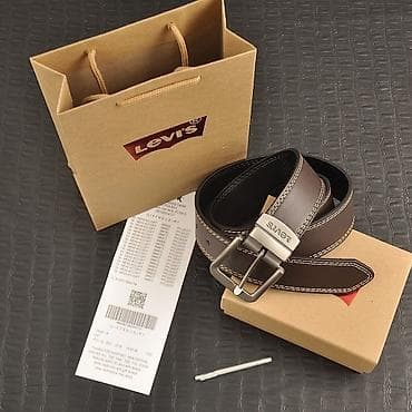 Сумки: Ремень, LeviS, Материал: Натуральная кожа, Мужские, Новый — 1