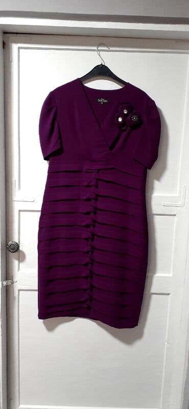 бордовое платье в пол: Платье драпированное 46 размера, производство Турция, фирма Bolero — 1