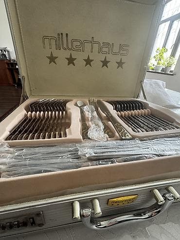 купить набор кухонных ножей: Набор столовых приборов Millerhaus (Германия) в чемодане на 12 персон — 4