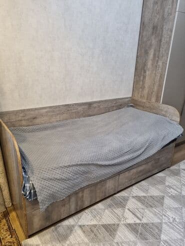 двухъярусная кровать диван: Детская односпальная кровать, Б/у, Для мальчика, С матрасом, ДСП, Самовывоз — 2