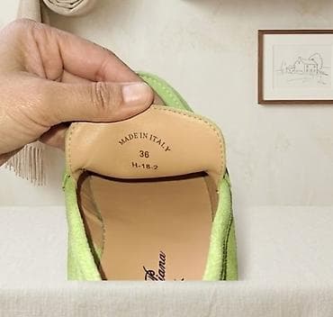 очки ронни крэя: Лоферы Loro Piana, замша, цвет салатовый - Модель: классические — 2