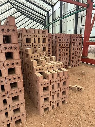 Тешиктүү, Бышкан кирпич, Жарым блок, 250×120×88 lalafo.kg да Тешиктүү, Бышкан кирпич, Жарым блок, 250×120×88