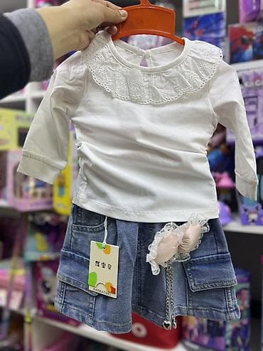 юбка трикотаж: Комплект, цвет - Белый — 1