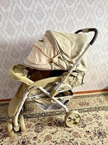 easy walker: Детская прогулочная коляска, бежево-оливковый цвет. Основные — 2