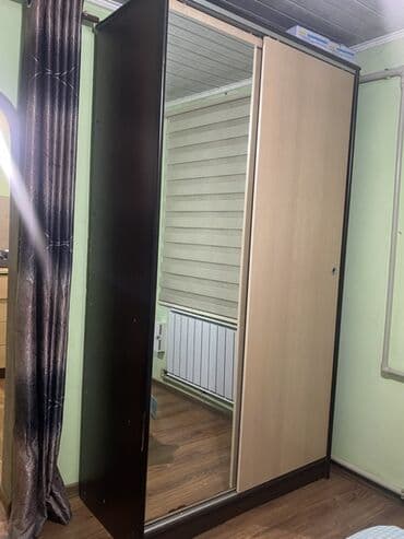 Спальный гарнитур, Б/у, Двуспальная кровать, ДСП, Самовывоз, цвет - Коричневый