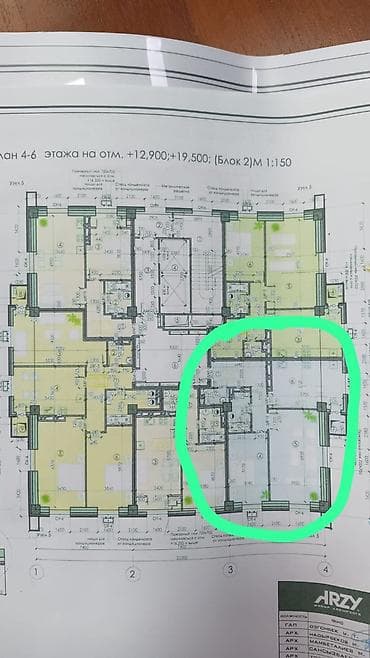 бек абад: 2 комнаты, 87 м², Элитка, 5 этаж, Готовая ПСО (под самоотделку) — 5