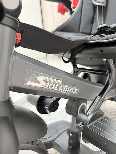 ходунки вожжи: Детский трёхколёсный велосипед-коляска Skillmax - Универсальная — 4