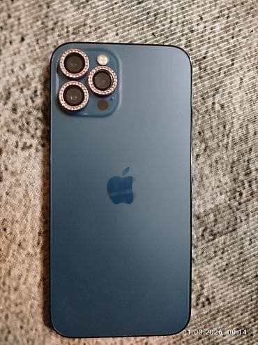 IPhone 12 Pro, Б/у, 128 ГБ, Pacific Blue, Коробка, 80 %