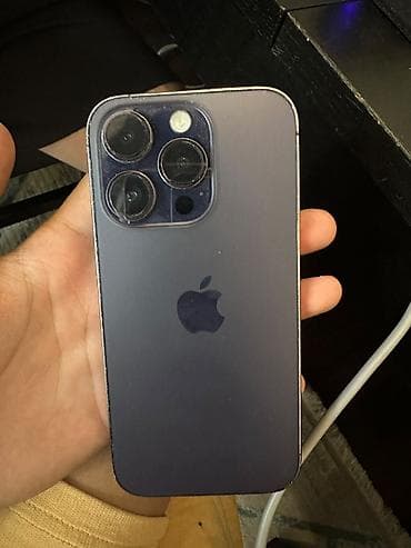 IPhone 14 Pro, Б/у, 256 ГБ, Deep Purple, Защитное стекло, Чехол, 90 %
