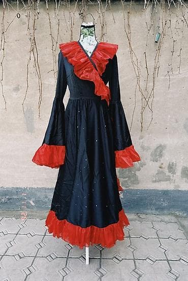 Платье для танцев/сцены в испанском стиле - Цвет: черный с