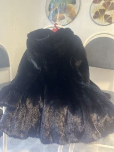 худи бу: Шуба, Норка, По колено, С капюшоном, S — 5