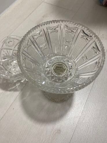 набор для перемещения мебели: Набор из прозрачного резного стекла/хрусталя с классическим гранёным — 3